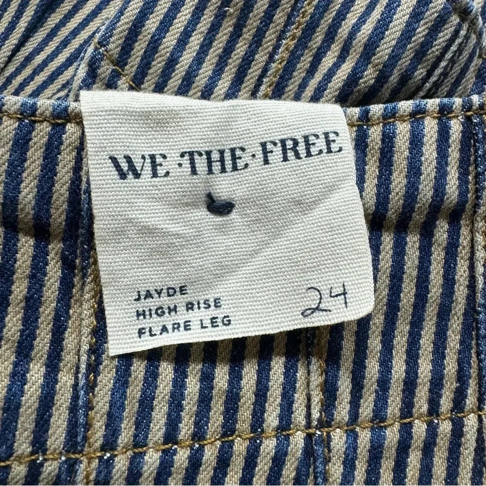 NWT Free People Jayde Flare Jeans Railroad Stripe 24 - Picture 11 of 16